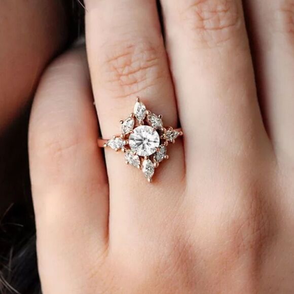 The Elizabeth gold filled white sapphire ring 6 - Picture 6 of 14